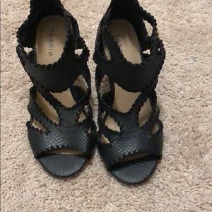 Torrid black wedges (size 9 wide)